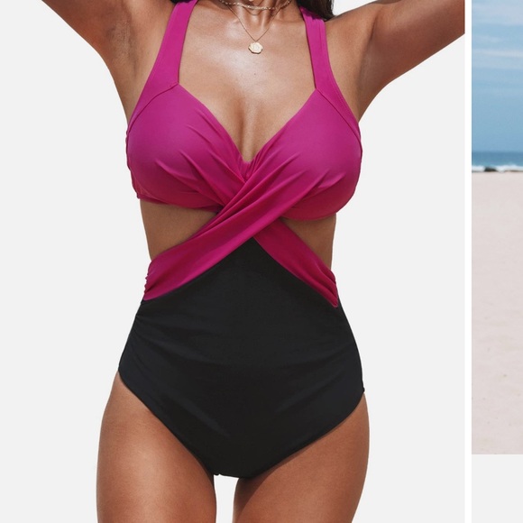 Cupshe Swim Cupshe Color Block One Piece Poshmark